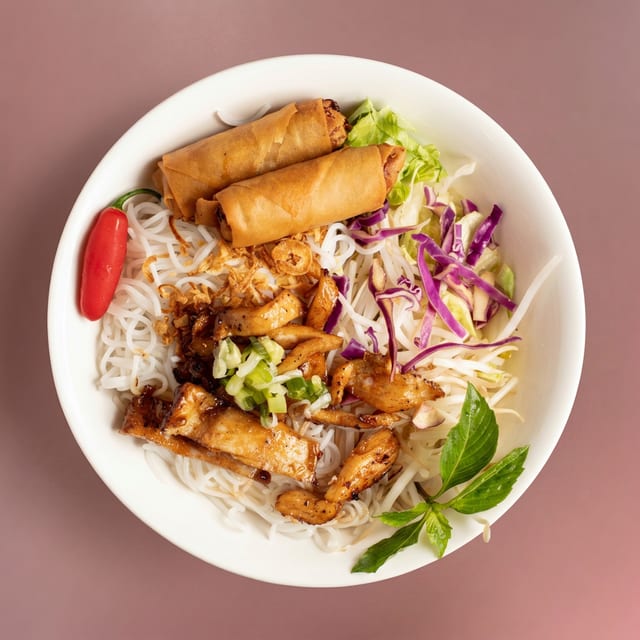41. Bun Ga Nuong, Cha Gio.