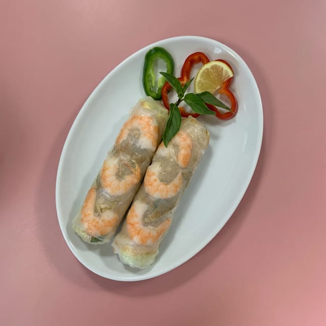 Soft Fresh Spring Rolls.